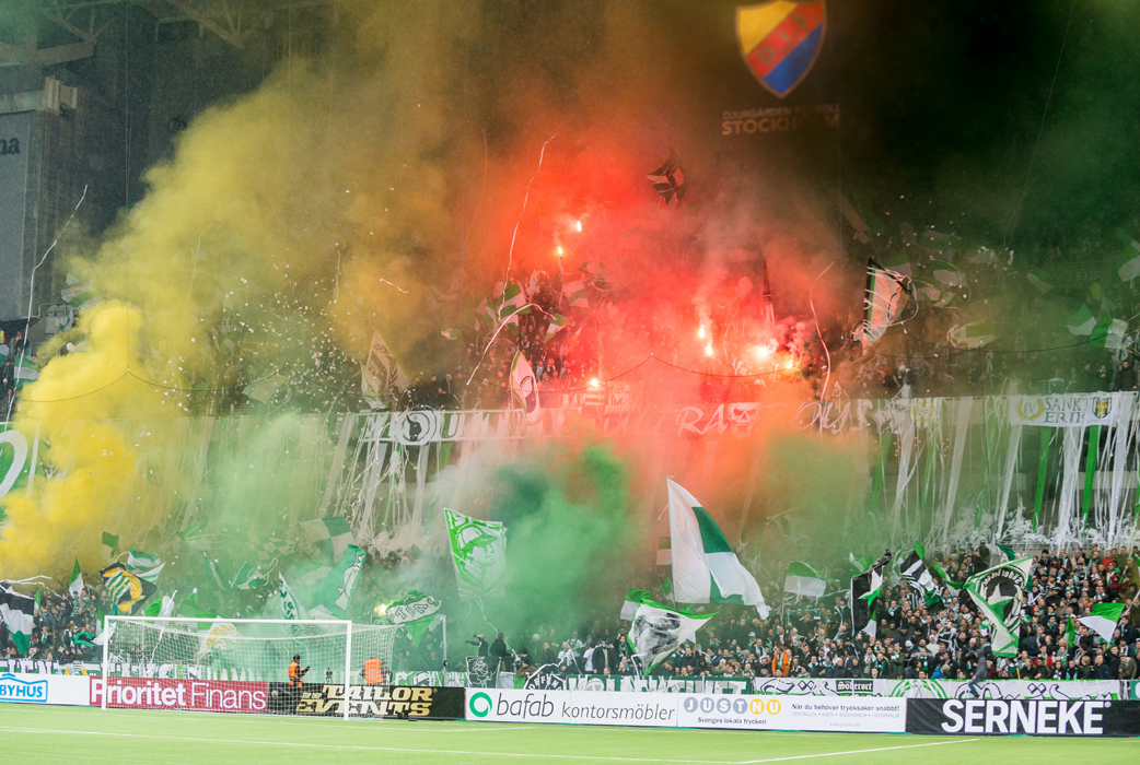 Så här såg det ut när Hammarby mötte Djurgården på Tele2 Arena den 6 mars 2016. Så här såg det ut när Hammarby mötte Djurgården på Tele2 Arena den 6 mars 2016.