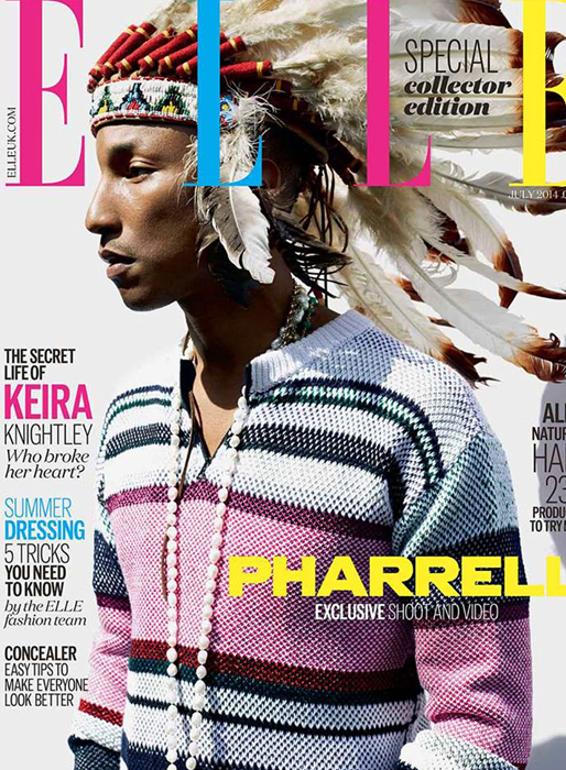 Pharrell Williams på omslaget av brittiska Elle. Pharrell Williams på omslaget av brittiska Elle.