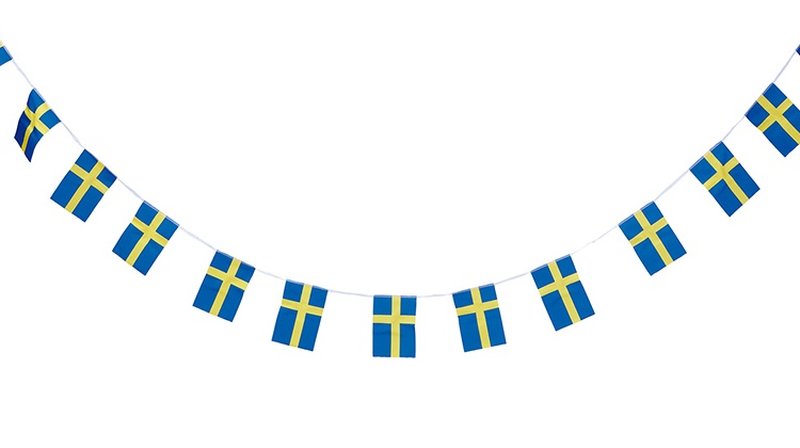 Sverige girlang prydnad