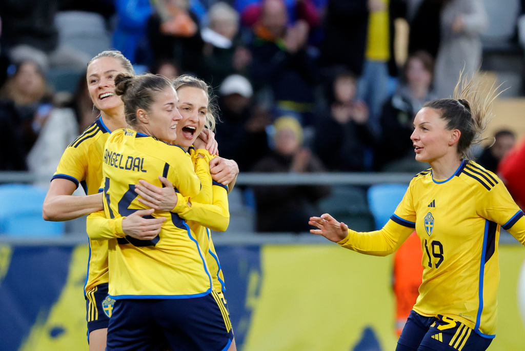 Svenska landslaget under en match mot Norge tidigare i år. Arkivbild.