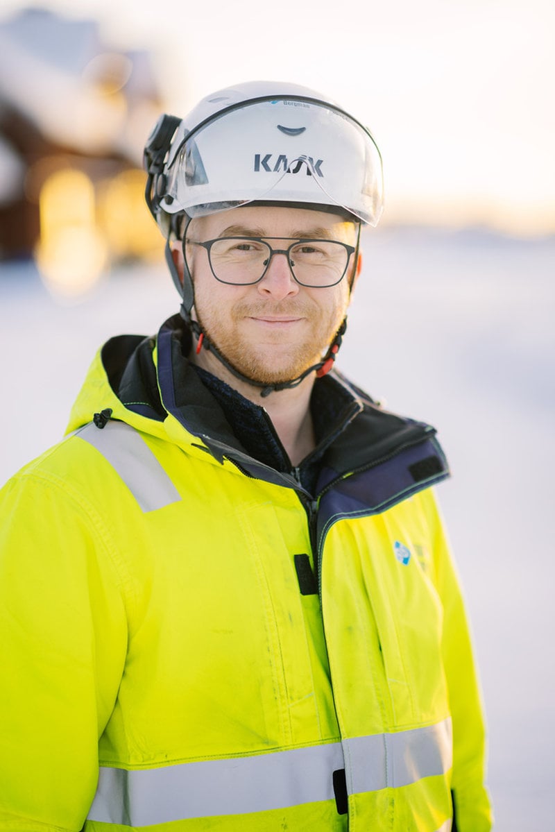 Magnus Utsi, platschef på Veidekke Entreprenad, som är huvudentreprenör för flytten av Kiruna kyrka.