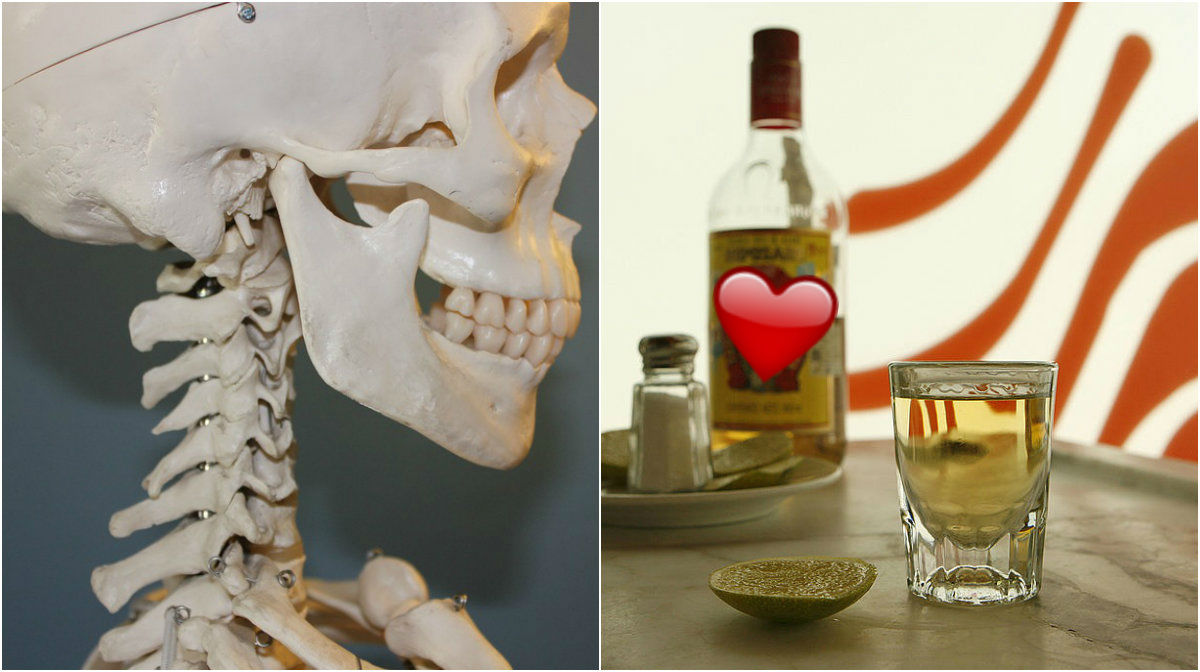 Alkohol, Skelett, Shots, tequila