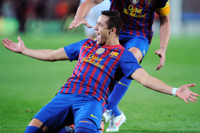 Inhopparen Alexis Sanchez hade bara inne på plan i ett par minuter. Inhopparen Alexis Sanchez hade bara inne på plan i ett par minuter.