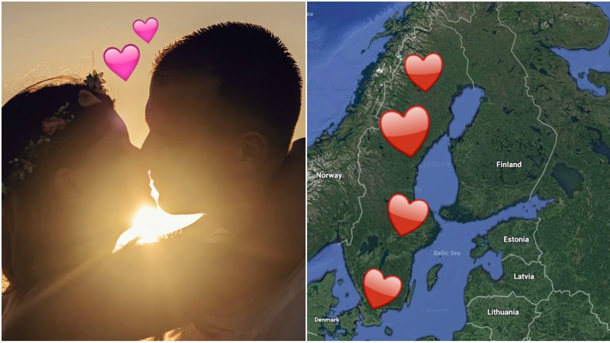 Här bor de mest romantiska svenskarna.