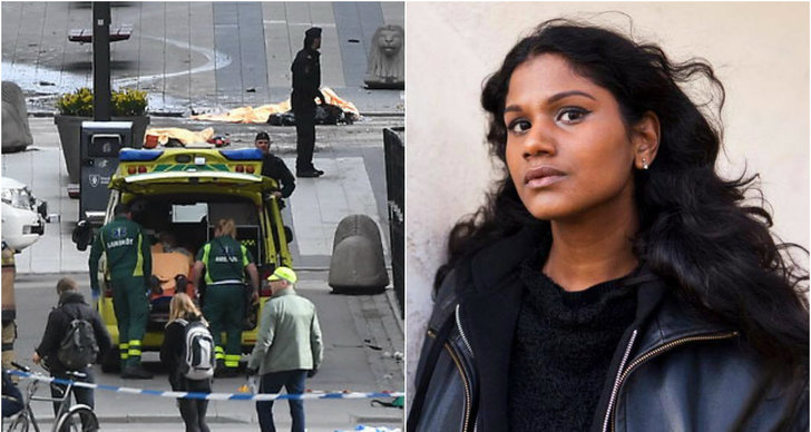 Shanthi Rydwall Menon, Terrorattentatet på Drottninggatan, Debatt