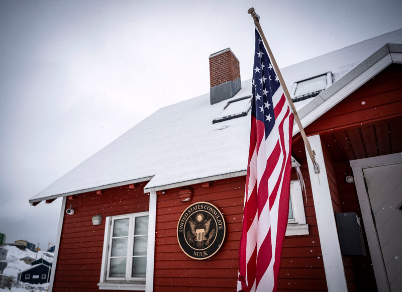 Amerikanska konsulatet i Nuuk, Grönland. Arkivbild.