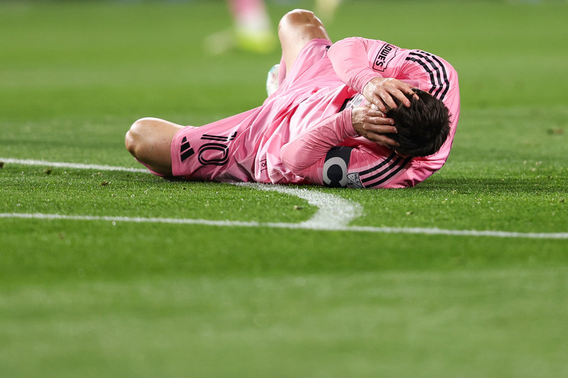 Lionel Messi i samband med bortamötet mot Los Angeles FC.