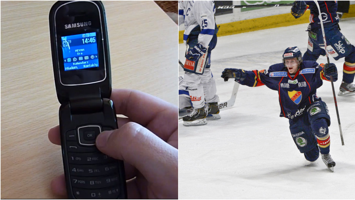 En sådan här telefon får man när man gå och se Marcus Sörensen i Djurgården när de spelar match.