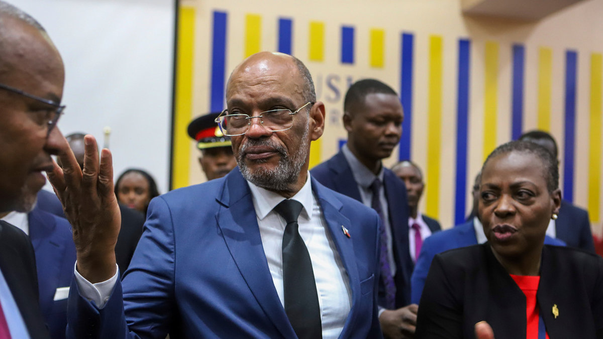 Haitis premiärminister Ariel Henry i Nairobi, Kenya, i fredags.