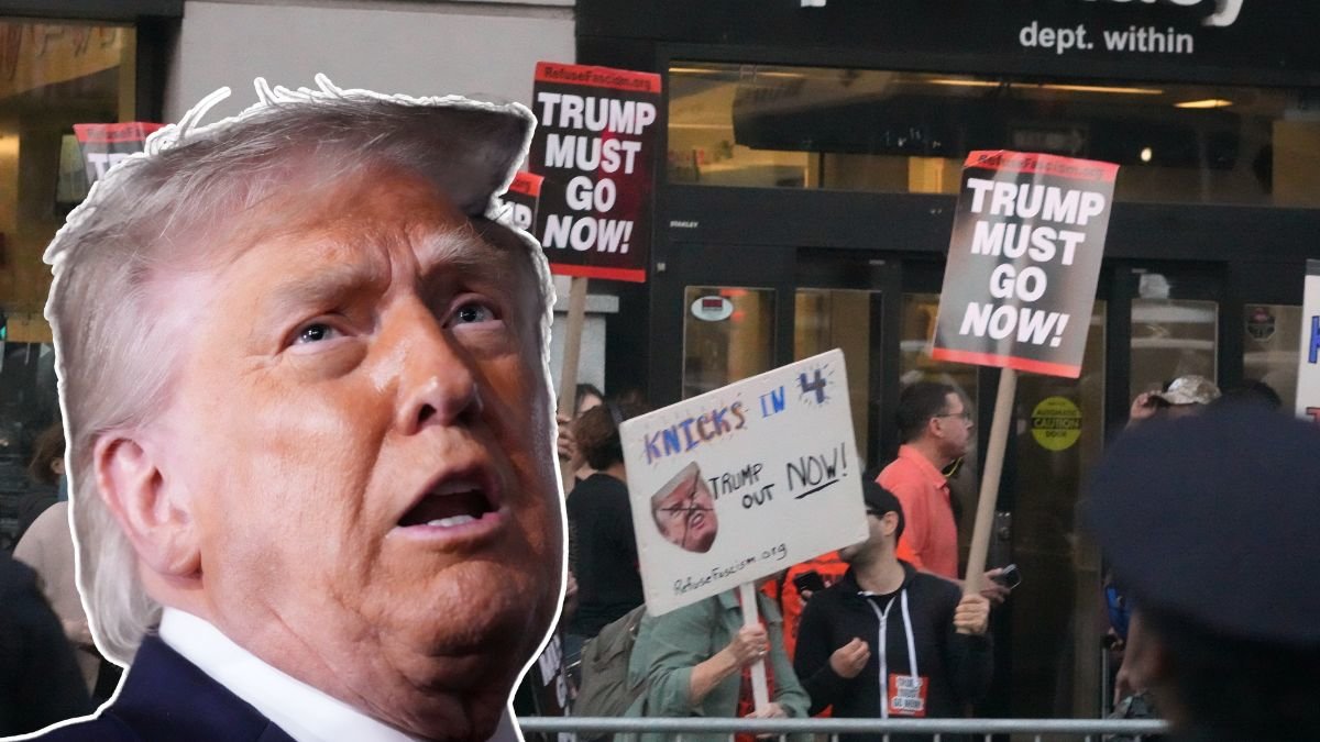 Här blir Donald Trump utbuad