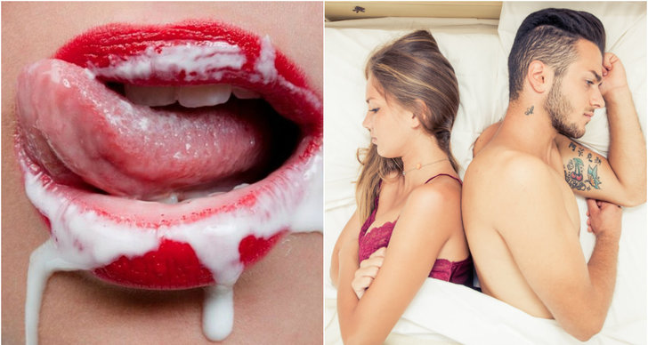 Sex och sperma på tungan