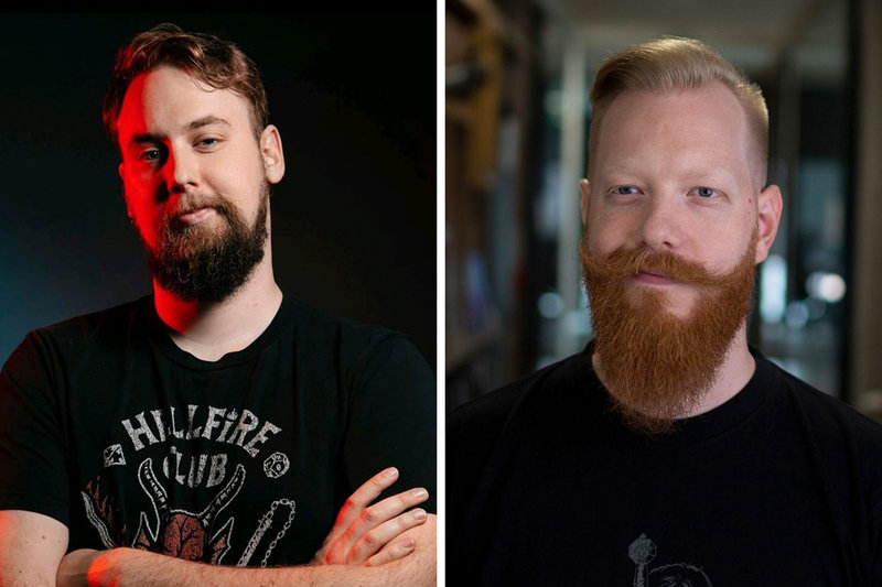 Ondrej Bittner, senior speldesigner vid Warhorse Studios och Tobias Stolz-Zwilling, pr-ansvarig och ansiktet utåt för studion.