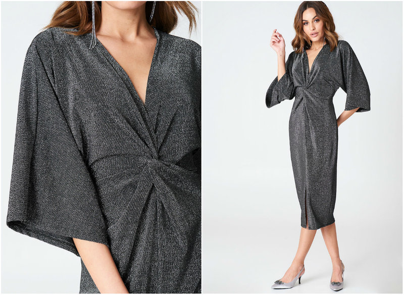 Glittrig grå kimono