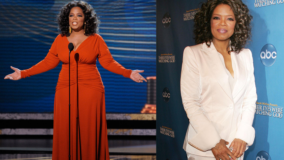 Programledaren Oprah Winfrey har kämpat med sin vikt i flera år. Oprah har själv berättat om sin kamp mot kilona, stressen och problem med sköldkörteln som gjorde att hon hade svårt att hålla vikten. Som mest vägde hon 107 kilo och som minst vägde hon 72 kilo. 
