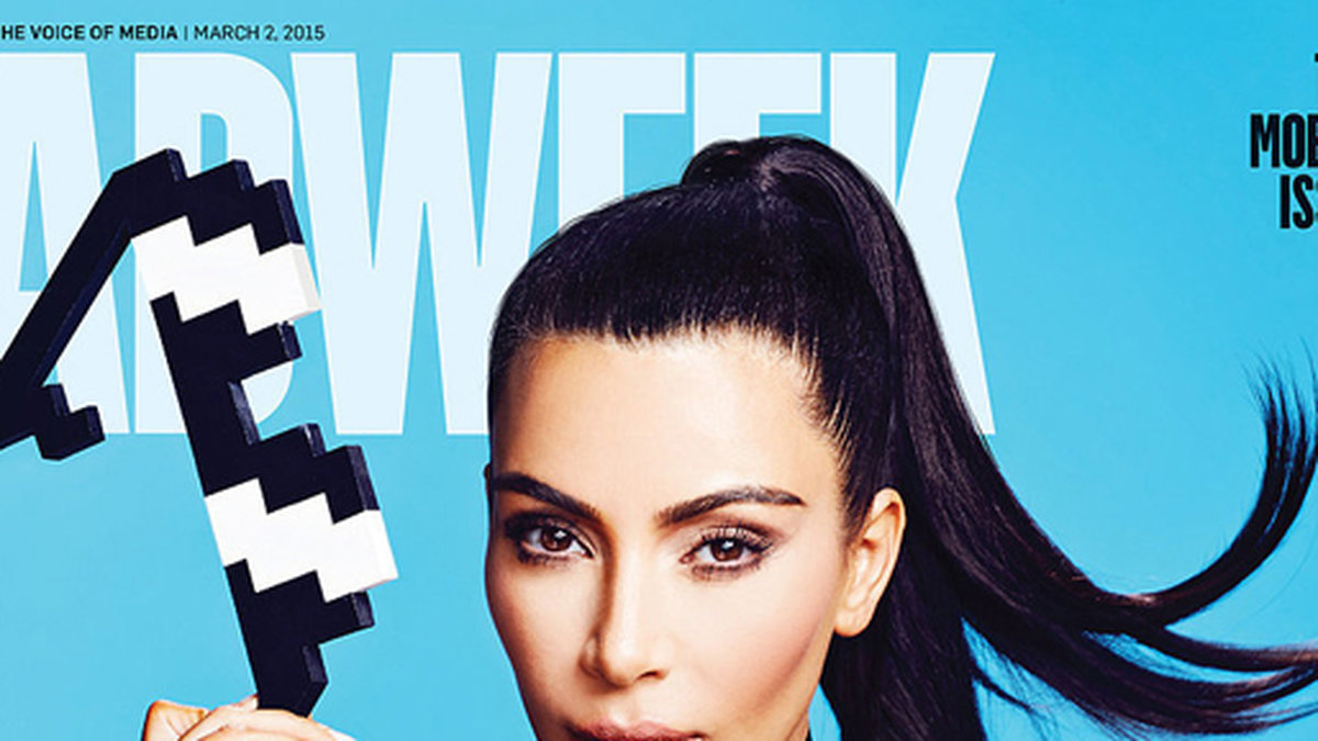Kim Kardashian på omslaget till AdWeek. 