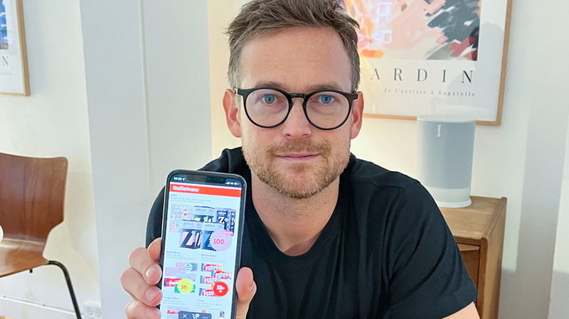 Daniel Linde på matappen Ereklamblad.