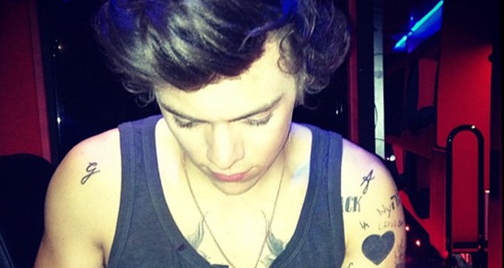 Tatueringar, One direction, Harry Styles