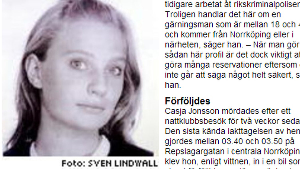Cajsa Jonsson blev mördad 2005