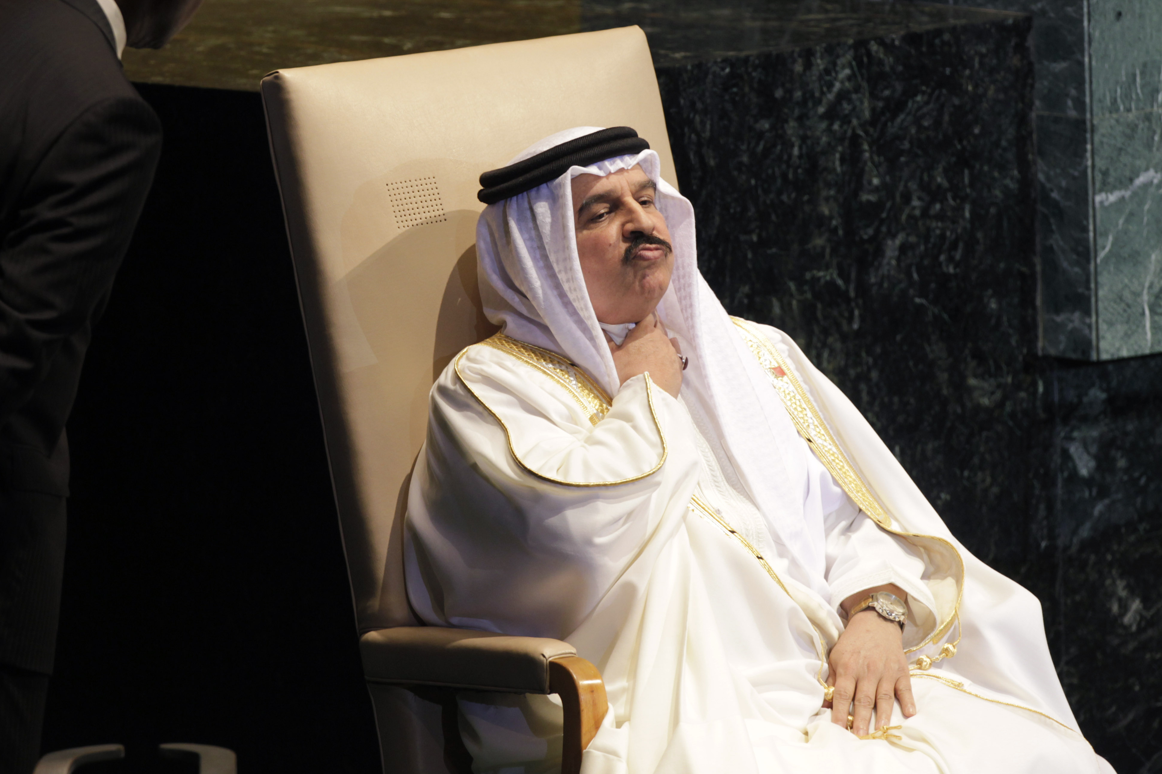 Kung Hamad bin Issa Al Khalifa, Bahrains diktator.