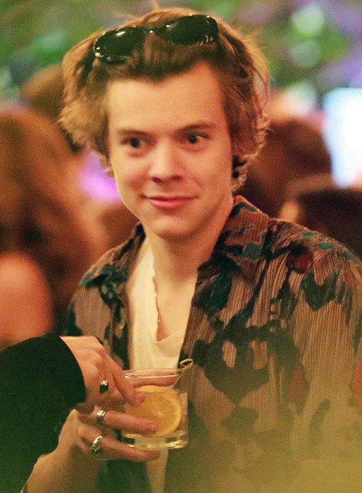 Harry Styles firade sin 23-års dag i Malibu. Harry Styles firade sin 23-års dag i Malibu.