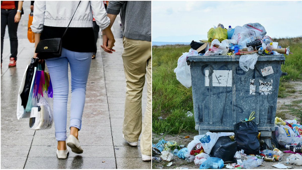Användningen av plastpåsar har minskat ordentligt i Sverige.
