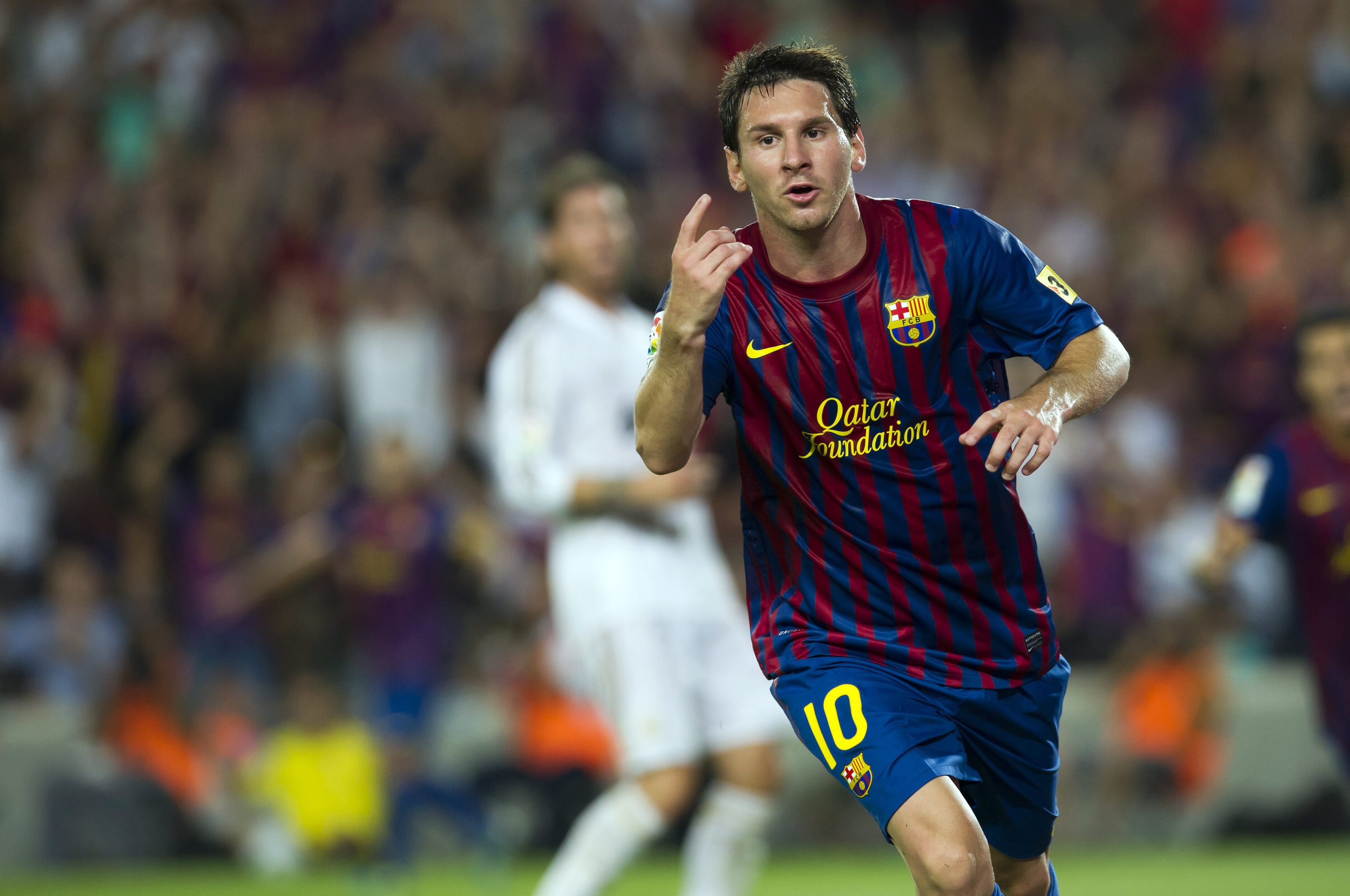 Lionel Messi blev matchhjälte på Camp Nou med två mål.