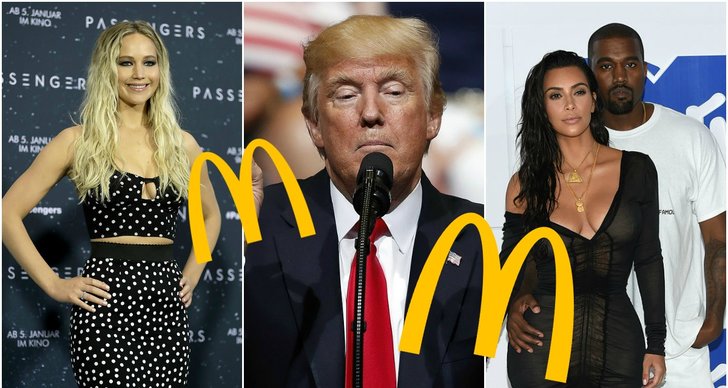 Jennifer Lawrence, McDonalds, Kanye West, Heidi Klum, Kim Kardashian