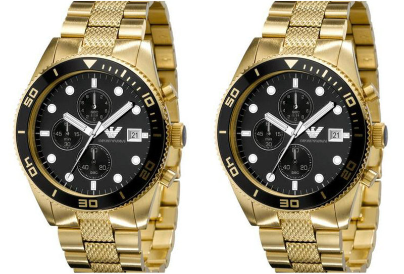 Emporio Armani AR5857 herrklocka guld