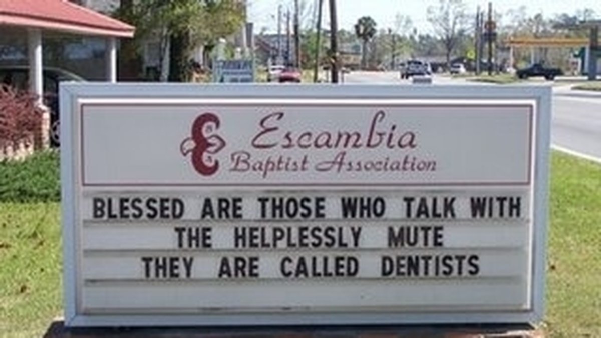 Skämt om tandläkare.