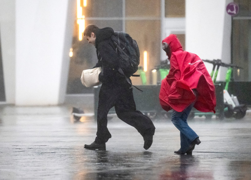 Malmö drabbades under lördagen av kraftigt regn.