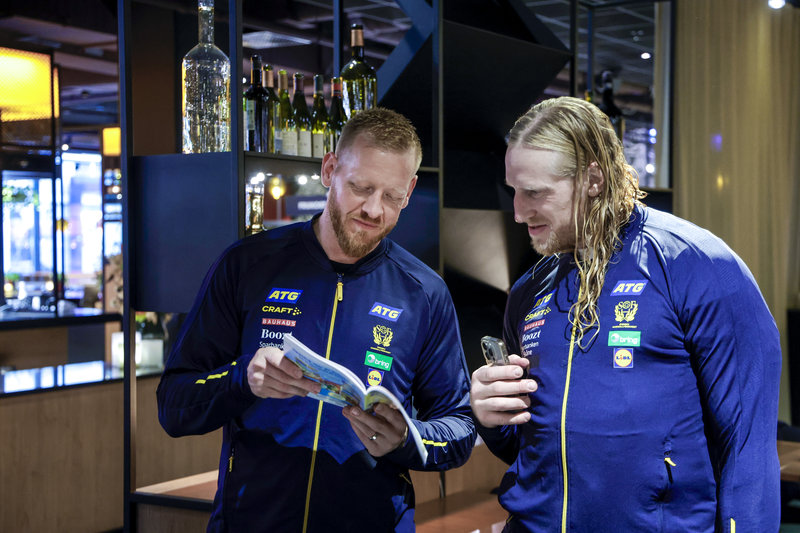 Blågults veteraner Jim Gottfridsson och Mikael Appelgren. Foto: Adam Ihse/TT