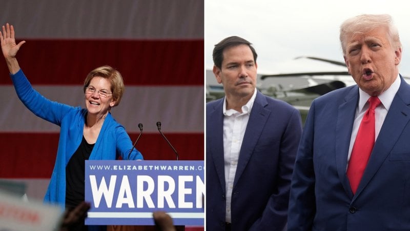 Demokraten Elizabeth Warren har fått smeknamnet ”Pocahontas” av Trump. Marco Rubio har blivit kallad ”Little Marco”. Foto: Elaine Thompson & Manuel Balce Ceneta Demokraten Elizabeth Warren har fått smeknamnet ”Pocahontas” av Trump. Marco Rubio har blivit kallad ”Little Marco”. Foto: Elaine Thompson & Manuel Balce Ceneta