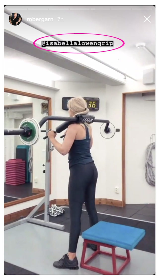 Blondinbella på gymmet. Blondinbella på gymmet.