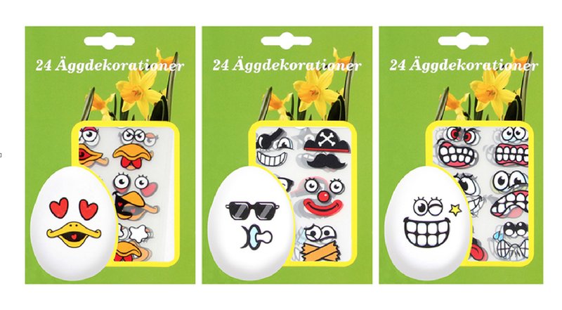 24 stickersmotiv till ägg