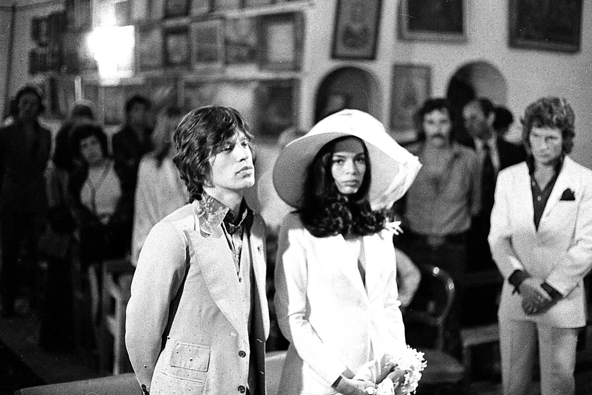 Mick och Bianca gifter sig i Saint Tropez 1971. 