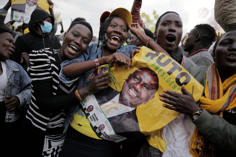 Valresultatet firades i staden Eldoret.