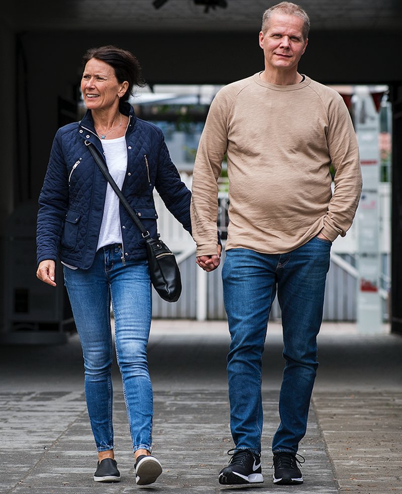 Kaj Linna med flickvännen Petra. Kaj Linna med flickvännen Petra.