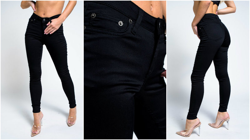 Svarta jeans med stretch