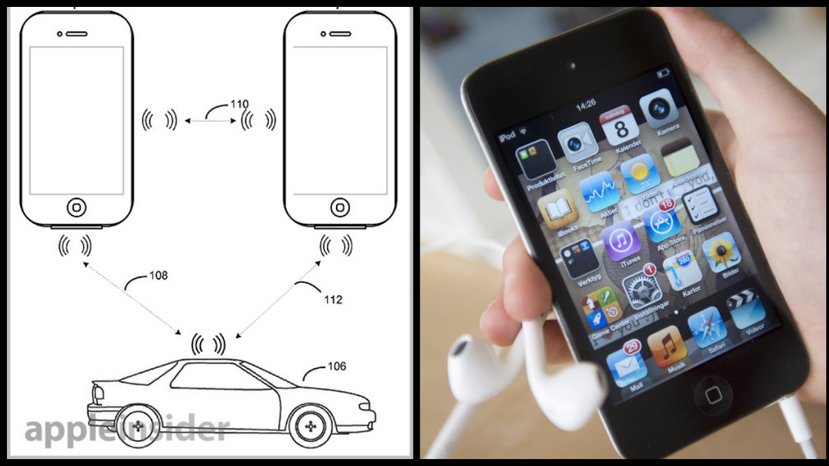 Patentet och en helt vanlig iPhone.