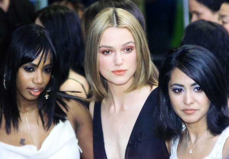 Shaznay Lewis, Keira Knightley och Parminder Nagra spelade huvudrollerna i 'Skruva den som Beckham' – filmen som fick stor uppmärksamhet, inte minst bland fotbollstjejer, när den kom 2002. Arkivbild.