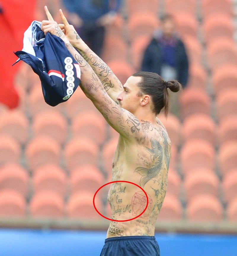 Zlatans kända tatuering Zlatans kända tatuering