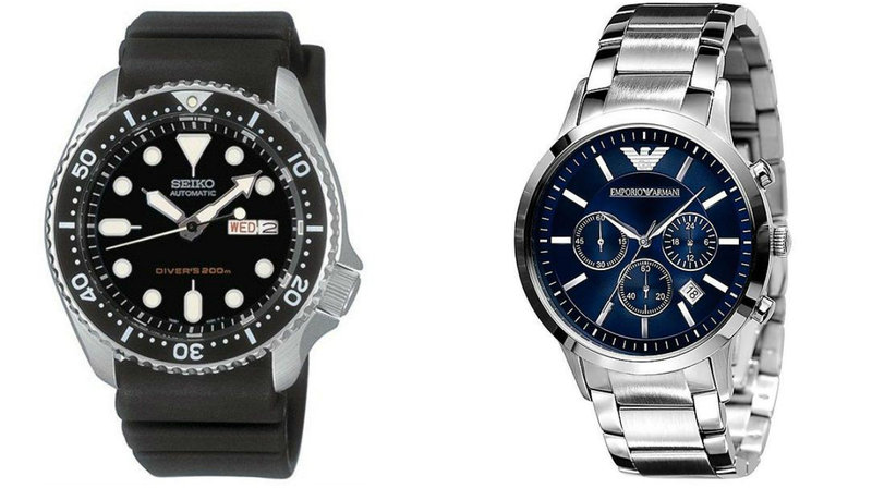 Klockor från Seiko och Emporio Armani