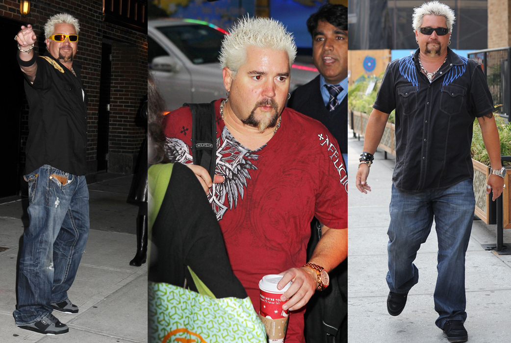 Guy Fieri, den dåliga smakens riddare. Hans skjortor med flames och annat är så fula så vi blir inte förvånade om de självantänder någon dag. Guy Fieri, den dåliga smakens riddare. Hans skjortor med flames och annat är så fula så vi blir inte förvånade om de självantänder någon dag.