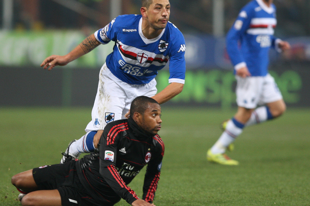 Sampdoria hade stora problem med Milans fantastiska offensiv. Sampdoria hade stora problem med Milans fantastiska offensiv.