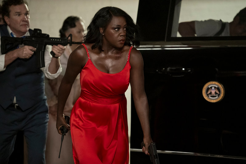 Viola Davis spelar USA:s president i 'G20'. Pressbild.