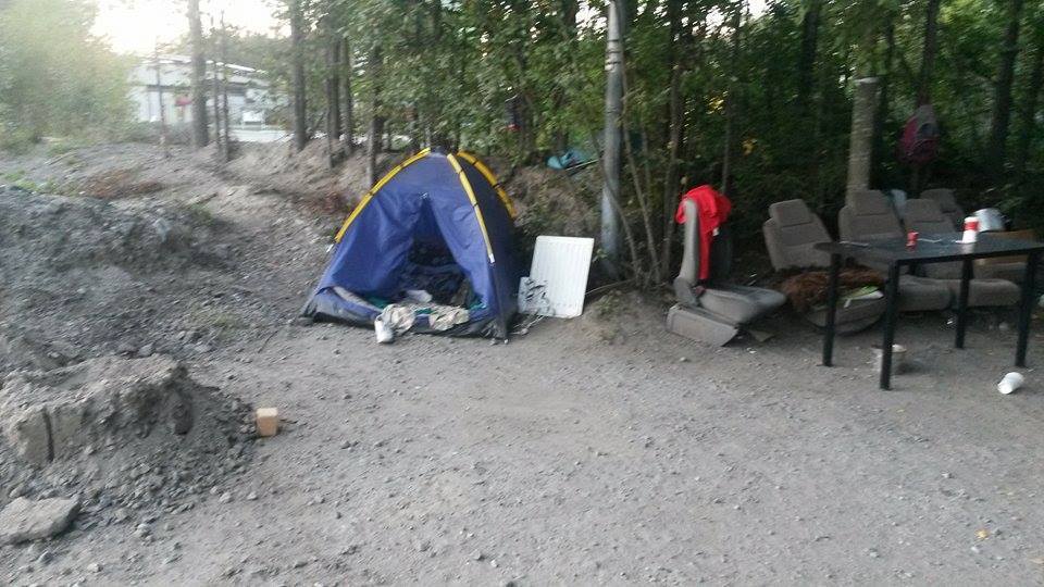 Ett av tiggarnas läger i Västerbotten.
