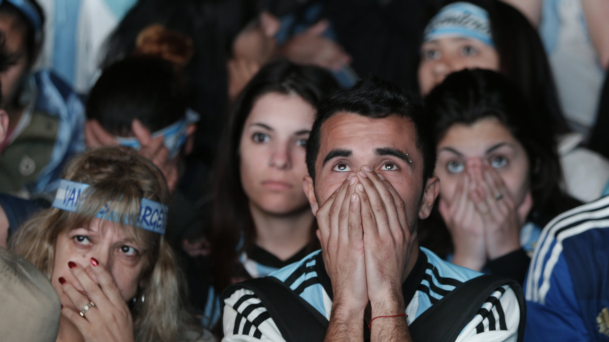Besvikna argentinska fans. 