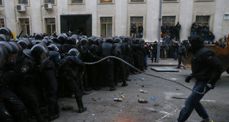 Protester, Svoboda, Bild, Kiev, Demonstration, Ukraina, Nazism, Vitalij Klitsjko, Kravaller