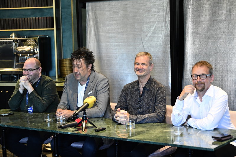 Konceptet American Song Contest presenterades redan 2019 av David Goodman från EBU, Ola Melzig, Christer Björkman och Anders Lenhoff. Arkivbild.