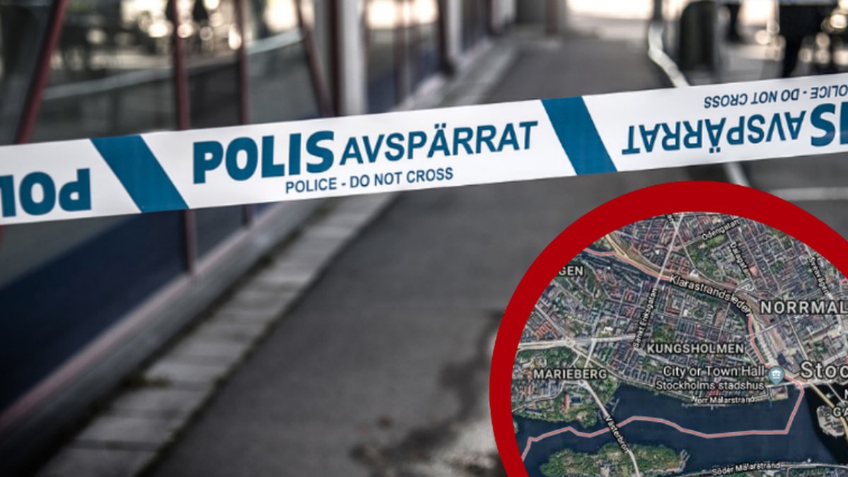 Avspärrat Polis, Stockholm. 